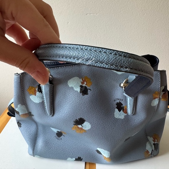 Coach Light Blue Floral crossbody purse - Picture 6 of 15